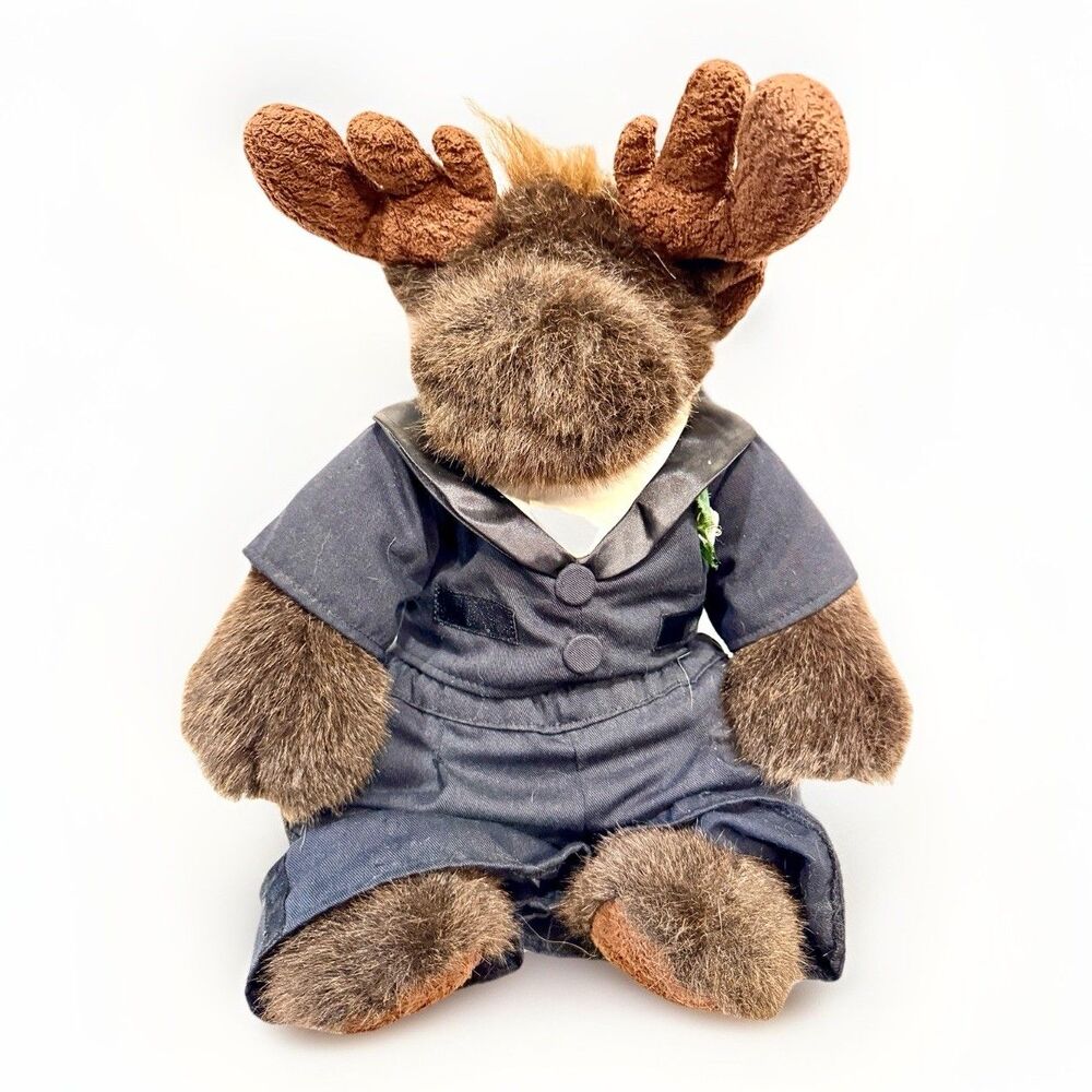 Build A Bear Workshop Moose Plush 18" Vintage Tuxedo Suit Outfit Brown Navy Blue